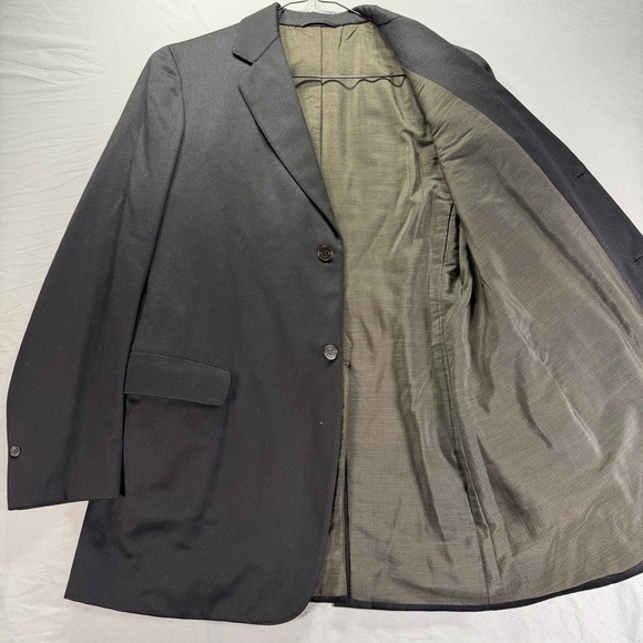 True Vintage Blazer Mens 34R Black Two Button Wool Formal Roarin 20s 1924